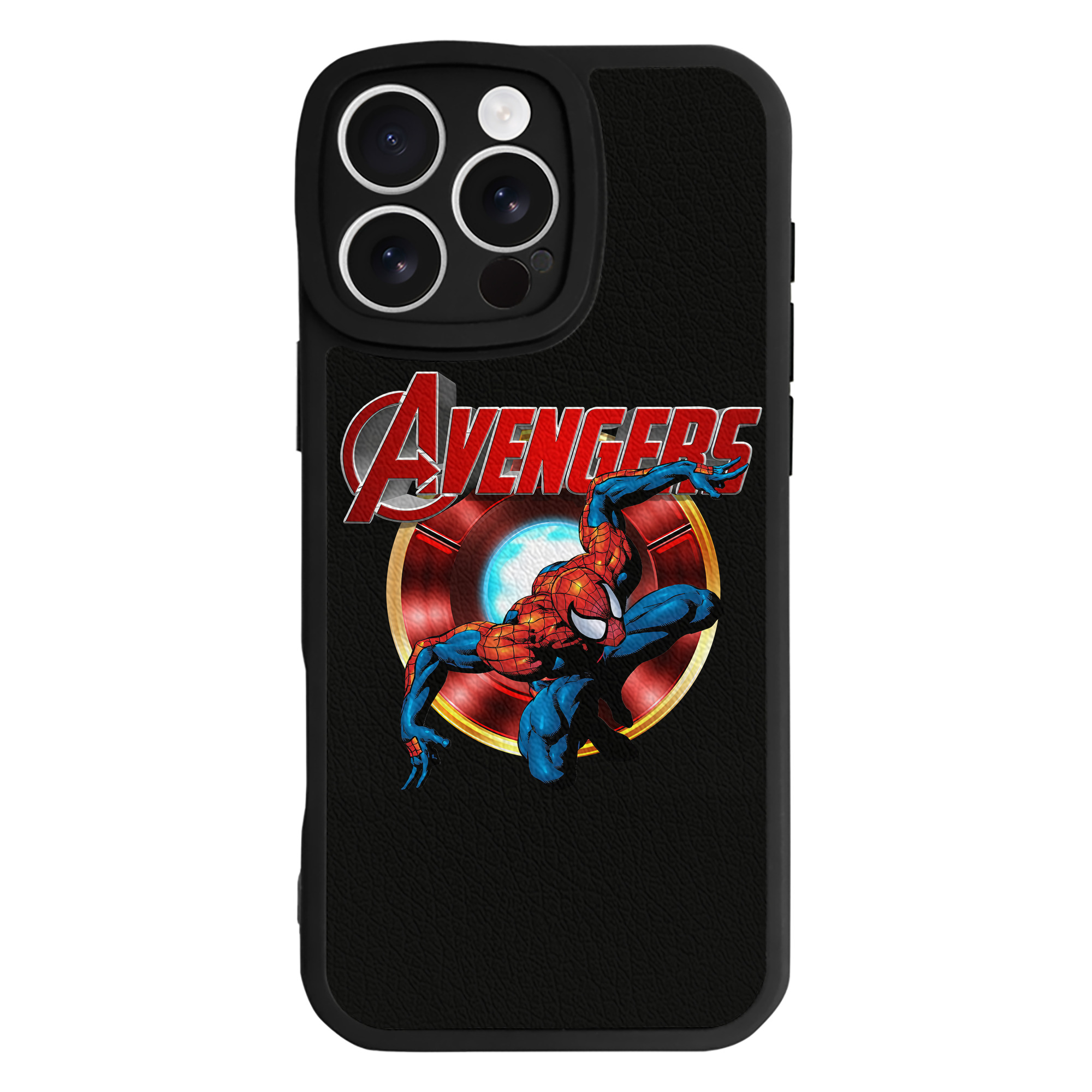 （画像用） Spider Man スパイダーマン 【iPhone 16シリーズ対応】シリコンスマホケース（レザー調） 材質：シリコン
